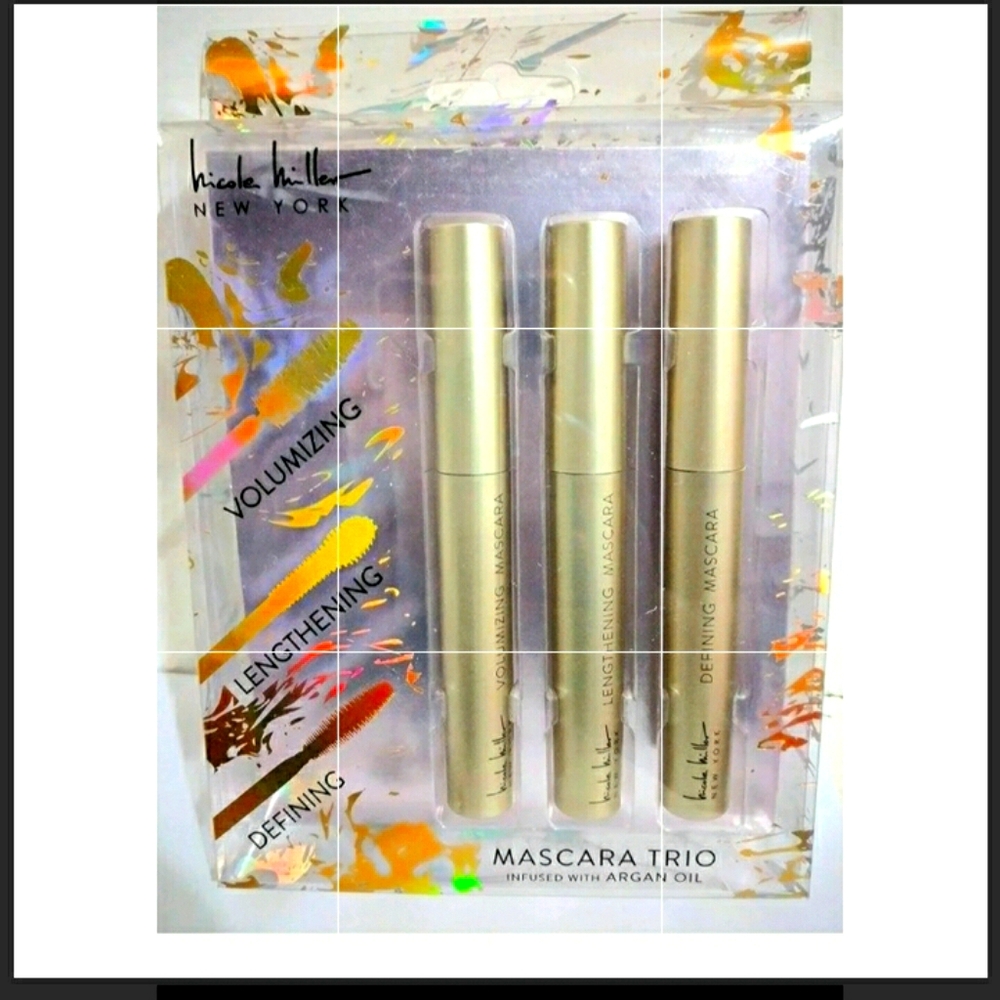 Nicole Miller Mascara Trio, Infused with Argan Oil